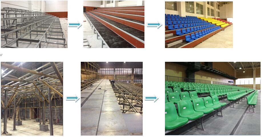 綠蛙室內(nèi)固定金屬看臺