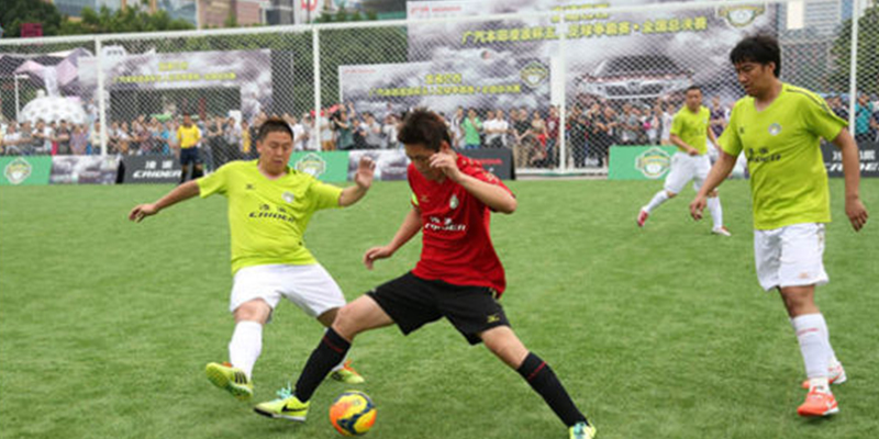 綠蛙看臺助威廣汽本田凌派杯五人足球爭霸