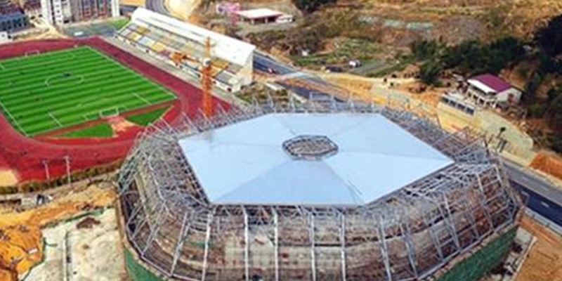 哇！光澤縣室內(nèi)體育館室內(nèi)看臺(tái)全面完工啦