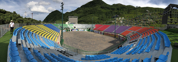 綠蛙環(huán)形可拆卸拼裝看臺