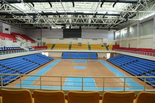 江西崇仁一中體育館看臺(tái)座椅