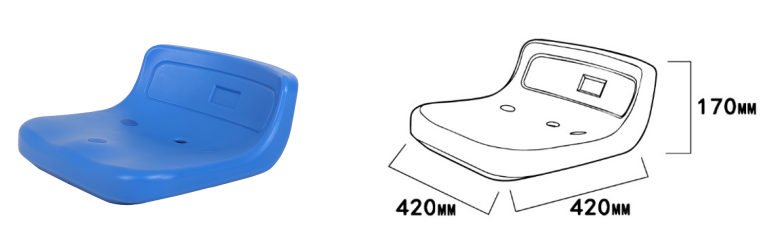 平裝低靠背吹塑看臺座椅