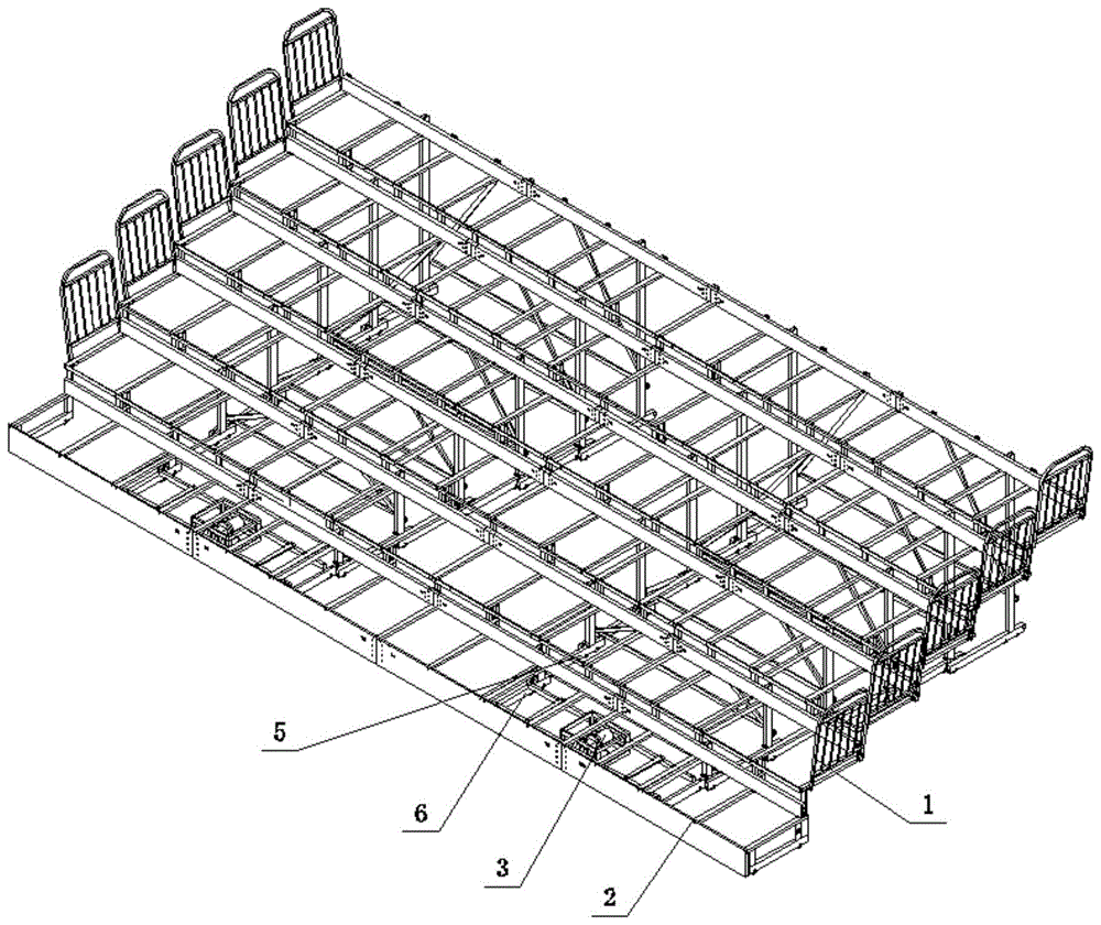 伸縮看臺(tái)的機(jī)械部件