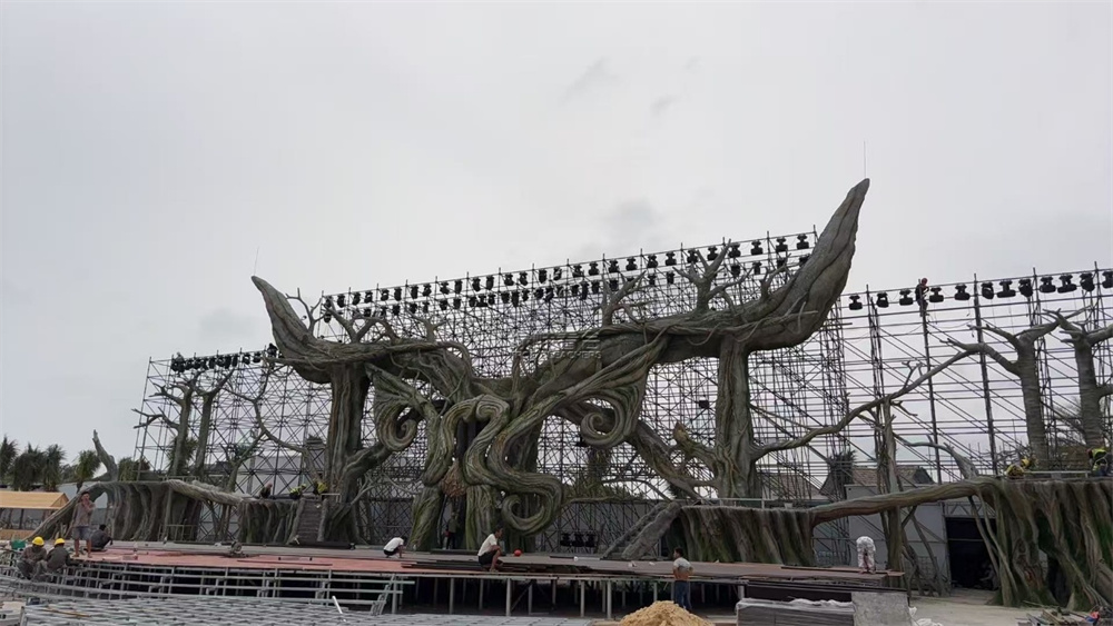 三亞海昌夢(mèng)幻海洋不夜城的看臺(tái)